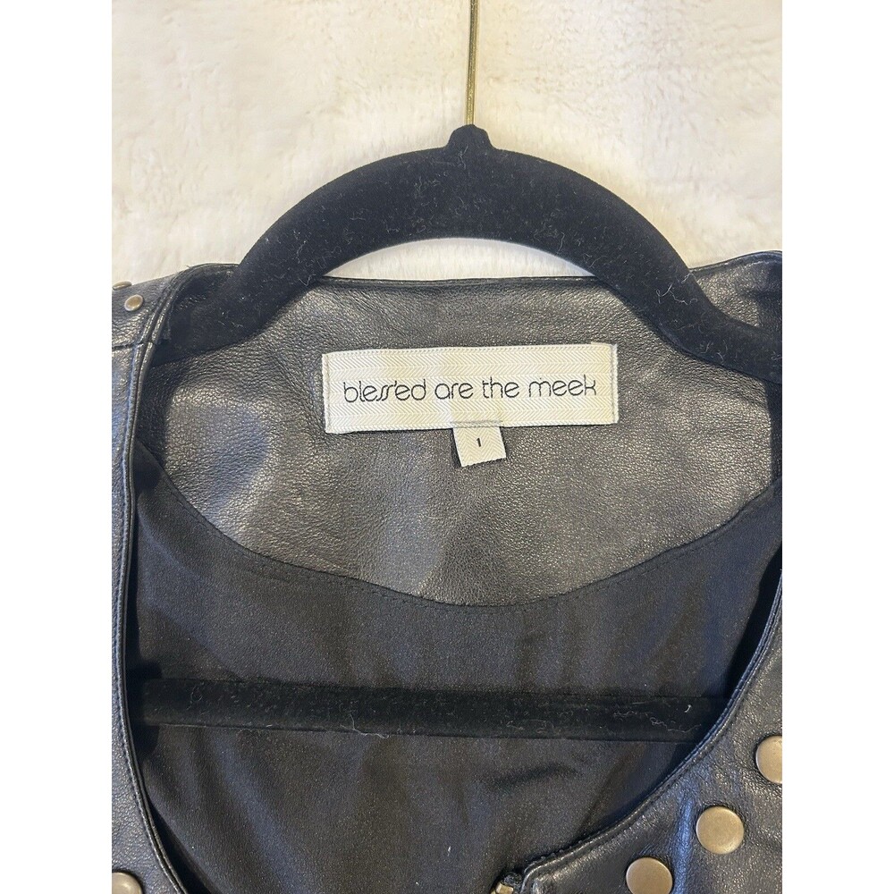 Gorgeous Lambskin leather Moto Jacket Studded XS - Picture 3 of 6